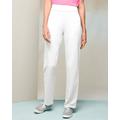 Blair Women's Go Everywhere Straight Leg Pull-On Knit Pants - White - PL - Petite