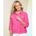 Blair Women's Forever Eyelet Jacket - Pink - 1X - Womens