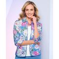 Blair Women's Fresh Cut Floral Jacket - Blue - PXL - Petite