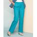 Blair Women's Classic Comfort® Straight Leg Pull-On Pants - Blue - PS - Petite