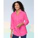 Blair Women's Foxcroft Wrinkle-Free Solid Long Sleeve Tunic - Pink - 16 - Misses