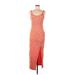 O'Neill Casual Dress - Midi Scoop Neck Sleeveless: Orange Dresses - Women's Size Medium