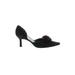 Stuart Weitzman Heels: Pumps Stiletto Feminine Black Solid Shoes - Women's Size 7 - Pointed Toe