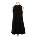 Forever 21 Casual Dress - A-Line: Black Solid Dresses - Women's Size Small