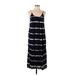 Ann Taylor LOFT Casual Dress - Midi: Black Tie-dye Dresses - Women's Size 2X-Small