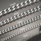 Stainless Steel Cuban Curb Chain Silver Tone 16"-30" Men Women Necklace 3/5/7/9/11mm