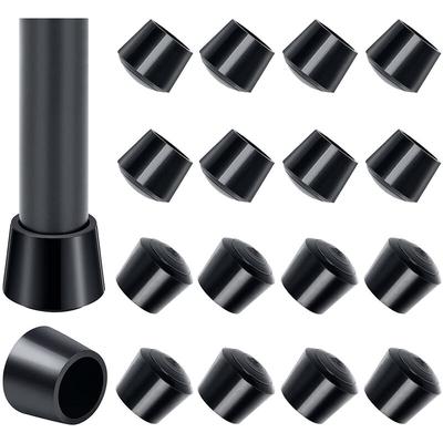 20er Schwarz Stuhlbeinkappen Gummi 22mm Floor Protectors für Runde Beine Image