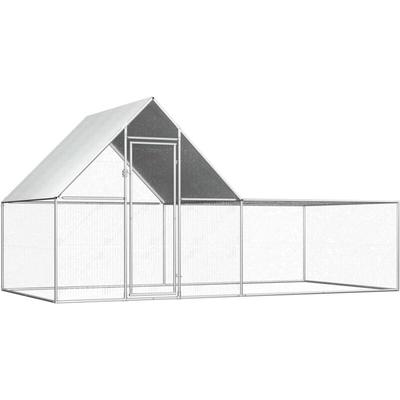 Maisonchic - Hühnerstall,Zwerghühnerhaus,Zwerghühnervoliere, Geflügelstall 4x2x2 m Verzinkter Stahl