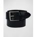 Flat Panel Leather Belt