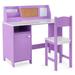 Costway Kids Table and Chair Set for Arts, Crafts, Homework, Home School-Purple