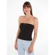 Bandeautop TOMMY JEANS "TJW SLIM ESSENTIAL TUBE TOP" Gr. XS (34), schwarz (black) Damen Tops Bandeau-Tops