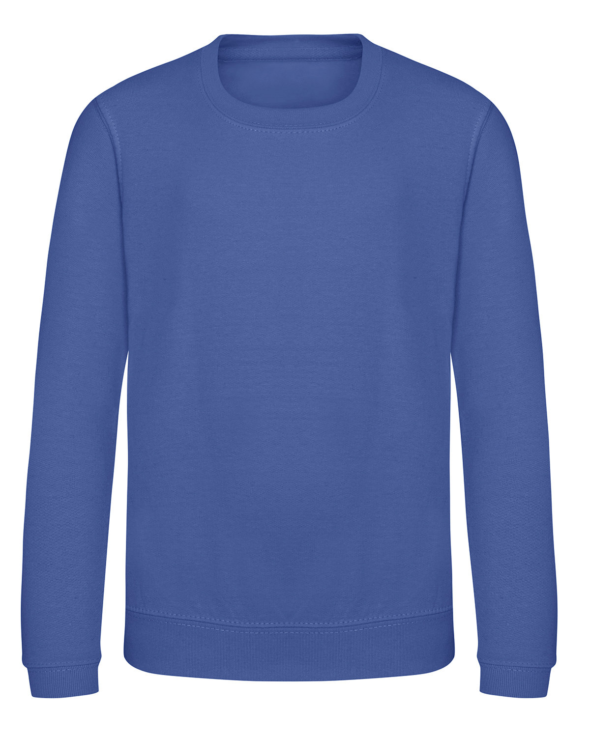 Just Hoods By AWDis JHY030 Youth College Crew T-Shirt in Royal Blue size Small | Cotton/Polyester Blend