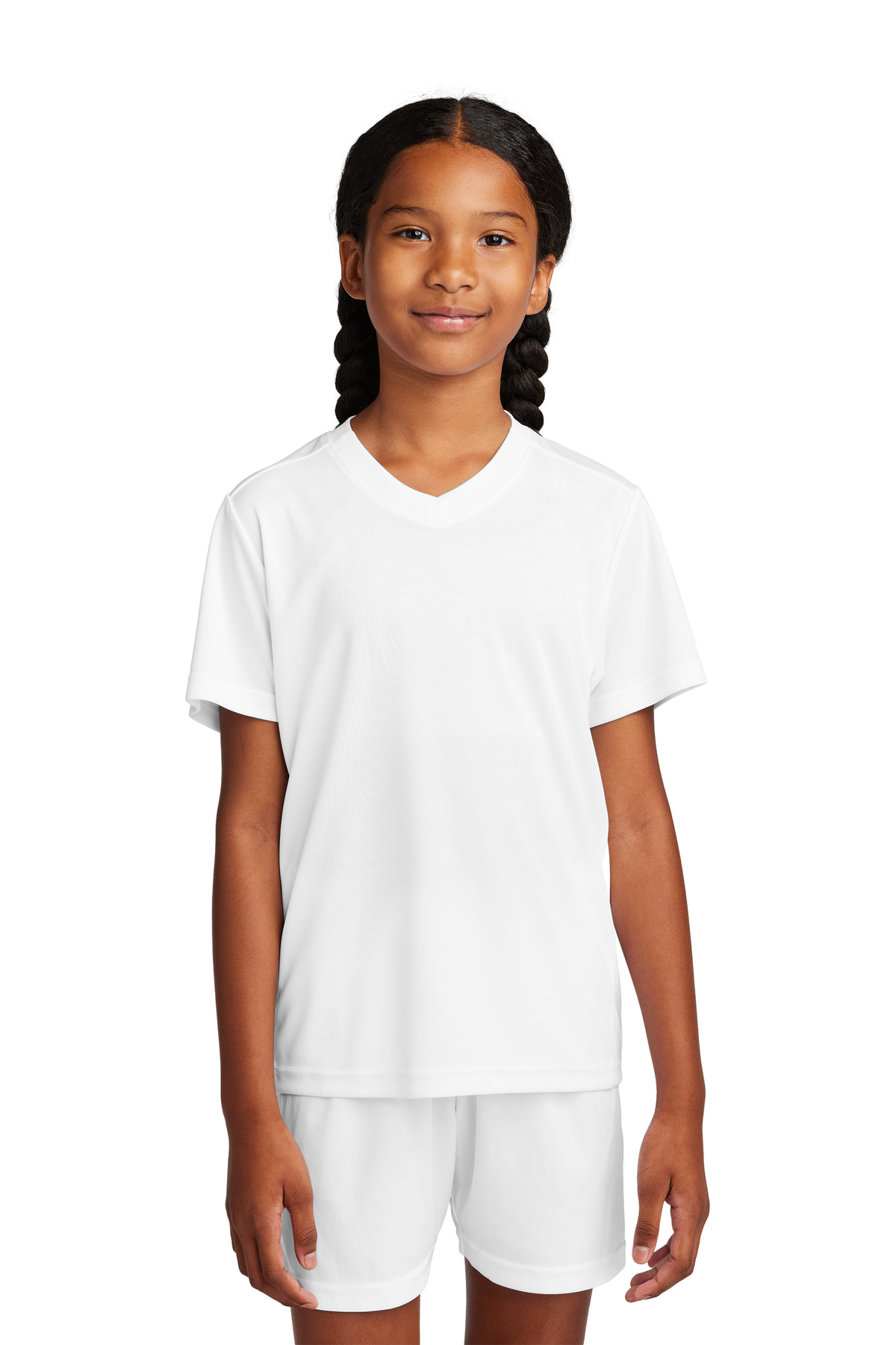Sport-Tek YST101 Youth Competitor United V-Neck | Polyester
