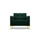 Fauteuil en tissu velours vert bouteille