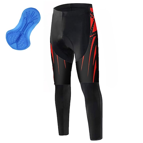Herren Grafik Fahrradhosen Fahhrad Unterteile Mountainbike MTB Straßenradsport Sport 3D-Polster Schnelltrocknend Feuchtigkeitsableitend Atmungsaktiv Gelb Rot Spandex Bekleidung Fahrradbekleidung
