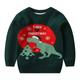 Kids Boys Sweater Animal Long Sleeve Crewneck School Adorable 2302 red Fall Clothes 3-7 Years