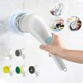 Electric Spin Scrubber Cordless Handheld Cleaning Brush with 5 Replaceable Brush Heads USB Rechargeable 360Power Scrubbe
