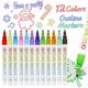 Fantasy Double Line Outline Pen 12 Color Set DIY Handbook Colored Festival Metal Double Color Highlighter Pen