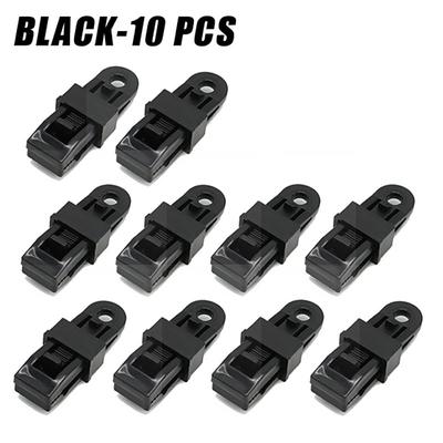 10PCS Push-Pull Tent Clips Tent Attachment Clips Outdoor Camping Tent Hooks Windproof Strap Barb Clips