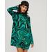 Ladies Long Sleeve Printed Mini Dress