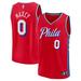 Men's Fanatics Branded Tyrese Maxey Red Philadelphia 76ers Fast Break Replica Player Jersey - Statement Edition