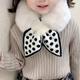 1pc Trendy Cute Children's Polka Dot Plush Scarf For Fall/winter