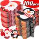 50/100pcs Christmas Lollipop Paper Card Cartoon Santa Claus Penguin Snowman Candy Gift Bag Packaging New Year Party Decoration