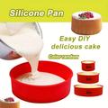 1pc Silicone Cake Mold Cake Pan Round Baking Mold Kitchen Silicone Nonstick Air Fryer Baking Pans Reusable Cake Pans Baking Tools 4 Inch/ 6 Inch/ 8 Inch