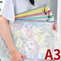 A3 Size Waterproof Mesh Bag Large-capacity Art Student Drawing Special Storage Bag, A3 Size Storage Bag, Suitable For Board Games, Office And Classroom Supplies