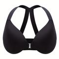 Plus Size Front Closure Bras For Women, Comfortable T-shirt Bra, Sexy Racer Back Design, Ultra Soft And Lightweight, Women's Lingerie, Underwire