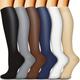 1 Pair Solid Socks, Knee High Circulation Long Socks For Sports Support Nurse, Medical, Running, Athletic