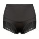 Plus Size Elegant Underwear, Women's Plus Contrast Lace Trim High Tummy Control Shapewear Boy Shorts