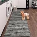1pc, Non-slip Dark Grey Abstract Area Rug - Retro Modern Low-pile Hallway Runner Rug For Home, Kitchen, Laundry, And More - Long And Stylish - Non-slip Rubber Mat (40x60/50x80/50x120/50x160/60x180cm)