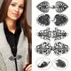 Vintage Style Carved Flower Shawl Clips Scarf Buckle Simple Clothing Decoration For Women