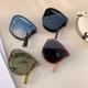 Foldable Square Frame For Women Men Rivet Decor Polarized Glasses Casual Portable Outdoor Eyewear Fashion Glasses