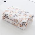 Pet Blanket, Cute Paw Print Fluffy Dog Coral Fleece Blanket, Thermal Soft Dog Mat For Bed Nest Couch Kennel, Pet Supplies