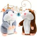 Talking Hamster Plush Toy, Repeat What You Say Funny Kids Stuffed Toys, Talking Record Plush Interactive Toys Christmas、halloween、thanksgiving Gift