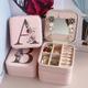 "Mini Jewelry Box With Mirror, Portable Travel Jewelry Case, Holder & Organizer For Ring Necklace Earring (3.94""x3.94""x1.97"")"