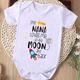 "Baby Girls And Boys Cute ""my Nana Loves Me To The Moon And Back"" Short Sleeve Onesie Summer Clothing"
