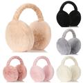 Solid Color Earmuffs Unisex Soft Plush Ear Warmer Foldable Ear Muffs Comfortable Coldproof Earmuffs For Winter Outdoor