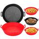 Air Fryer Baking Tray, Barbecue Tray Food Grade Reusable Bowl Baking Anti-stick Mat Thickened Silicone Baking Tray