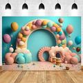 Baby Shower 1st Birthday Backdrop for Photography Colorful Balloon Arch Flower Cake Smash Wedding Party Decor Photo Background