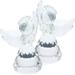 2 Pcs Crystal Angel Ornament Crystals Decor 2.5 Inch Model Sculpture Small Angels