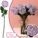 marioyuzhang Rose 1Pcs Artificial Rose Fake Silk Flower Leaf Bridal Home Wedding Party Decor Hot Pink