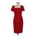 Karl Lagerfeld Paris Casual Dress - Sheath: Burgundy Solid Dresses - Women's Size 4