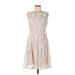 Danny And Nicole Casual Dress - Party: Ivory Dresses - Women's Size 10 Petite