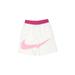 Nike Athletic Shorts: White Color Block Activewear - Women's Size Large