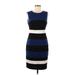 Tommy Hilfiger Casual Dress - Sheath: Blue Stripes Dresses - Women's Size 6