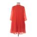 ASOS Casual Dress - A-Line High Neck 3/4 sleeves: Red Print Dresses - New - Women's Size 6