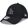 Men's New Era Los Angeles Dodgers Evergreen Black & White Neo 39THIRTY Flex Hat